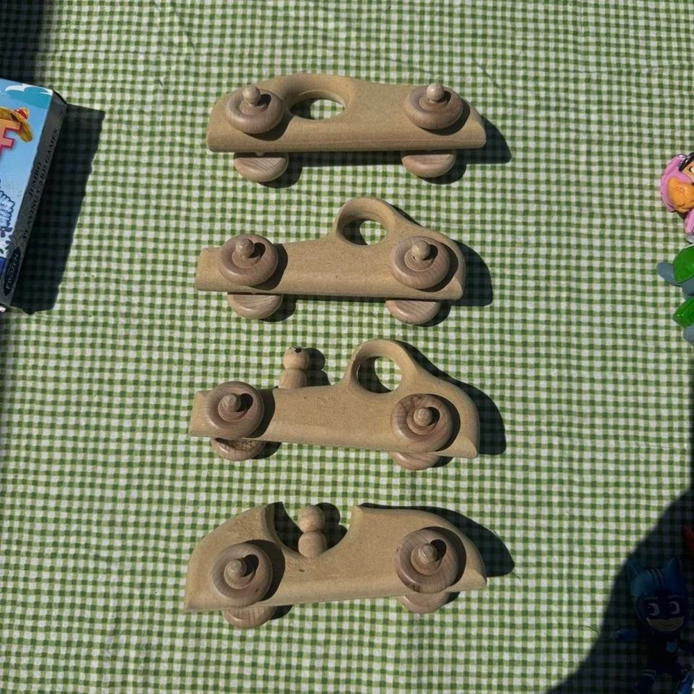 Wooden toy cars